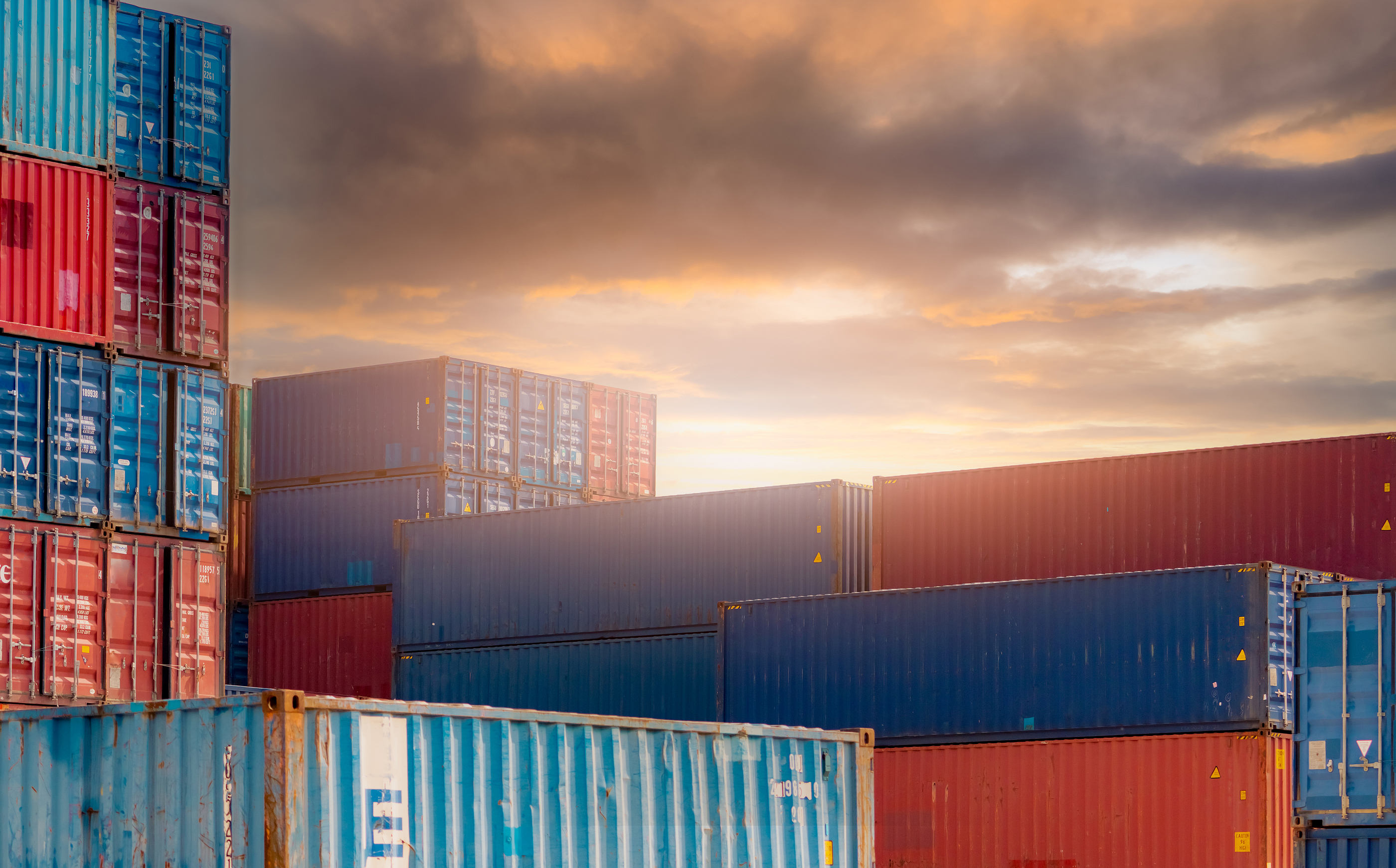 Containers stacking up in global suply shock